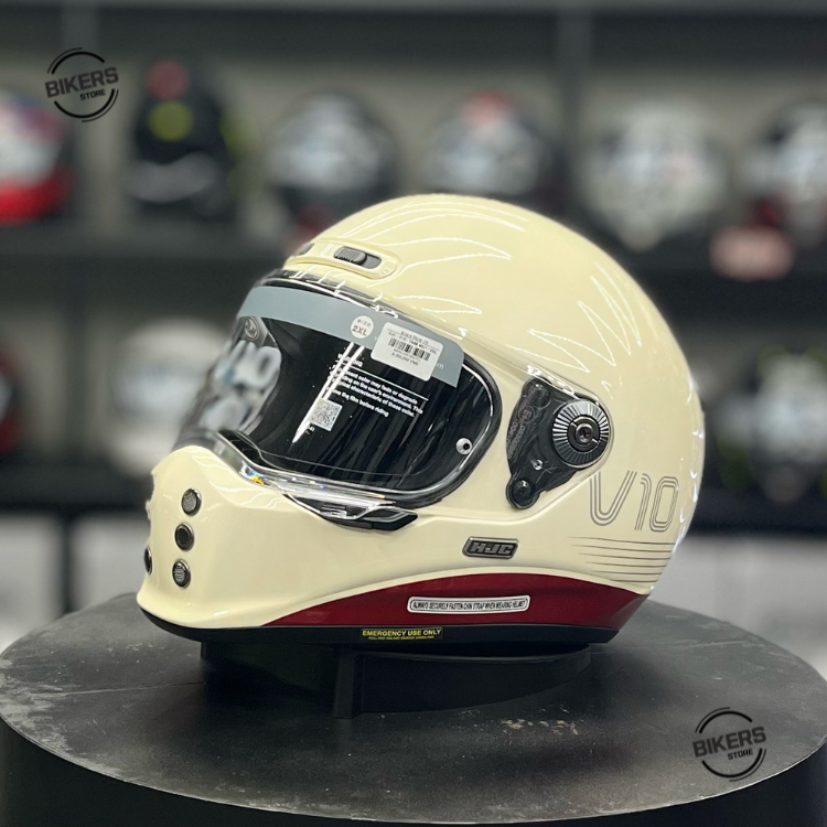 Mũ bảo hiểm HJC V10 TAMI ,mũ bảo hiểm chất lượng, mũ bảo hiểm an toàn, classic, cổ điển, thông gió, V10 VATT, ECE R 22.06